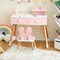 Kids Vanity Table and Chair Set with Drawer Shelf and Rabbit Mirror